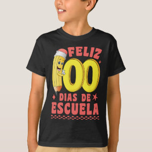 Camiseta Pencil Feliz 100 Dias De Escuela Groovy 100 días S