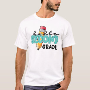 Camiseta Pencil Hello 2º Grado De Vuelta A La Escuela