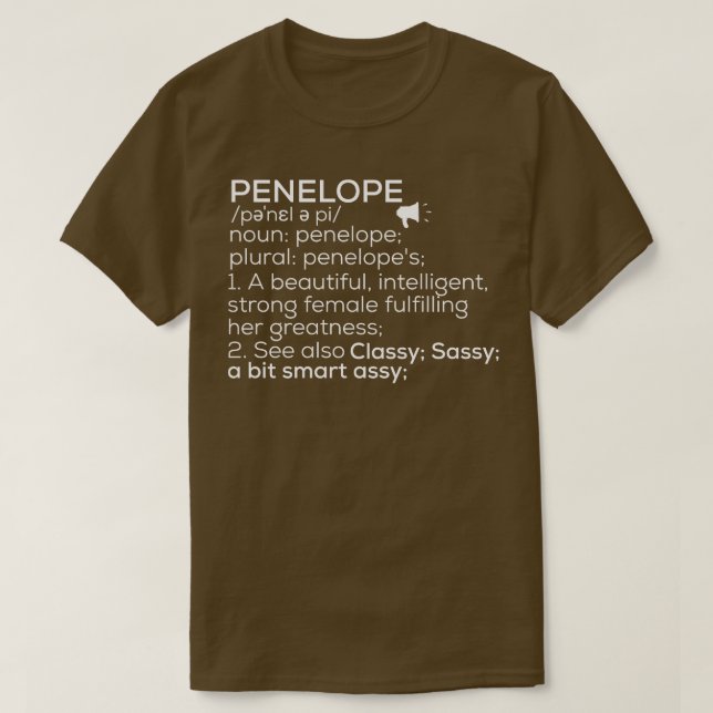 Camiseta Penélope Nombre Penélope Definición Penélope Mujer (Diseño del anverso)