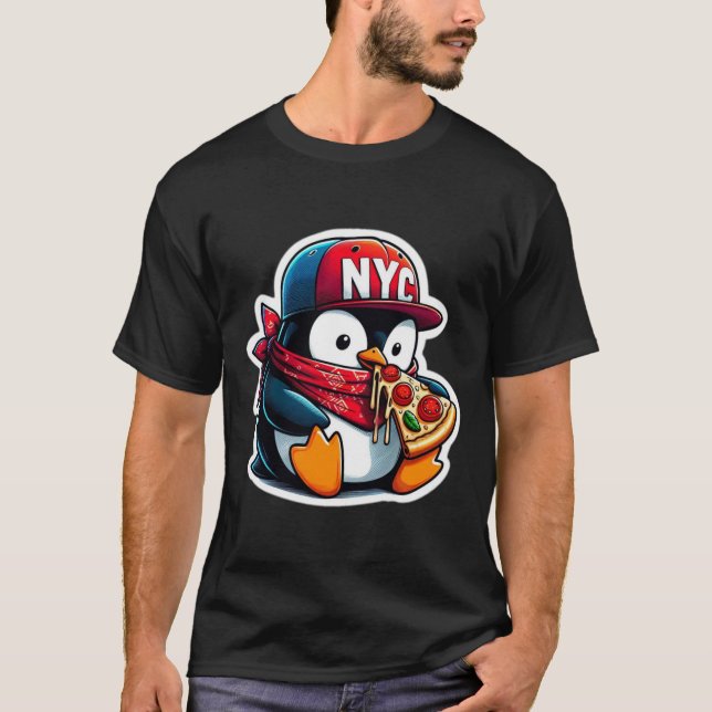 CAMISETA PENGUIN AMA A PIZZA 4 (Anverso)