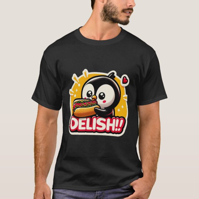 CAMISETA PENGUIN AMA AL PERRO CALIENTE 9 (Anverso)