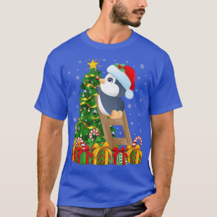 Camiseta Penguin Bird Lover Xmas Lights Penguin Christmas T