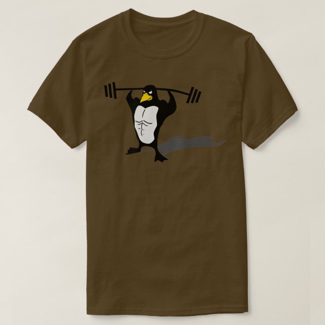 Camiseta    Penguin Bodybuilding Diet, Bombeo de hierro  (Diseño del anverso)