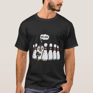 Camiseta Penguin Bowling Pins Oh No Funny Bowler Hombres