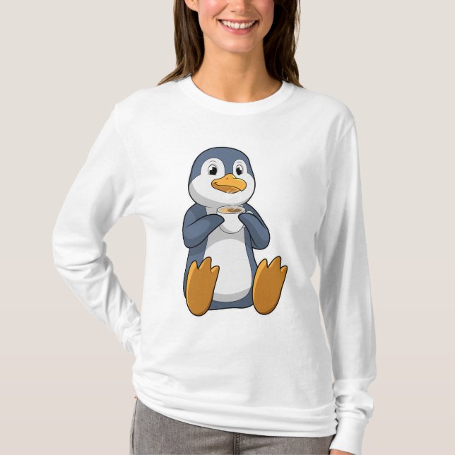 Camiseta Penguin con Copa de Café (Anverso)