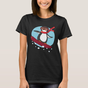 Camiseta Penguin Cute Snowboarding Pingüinos