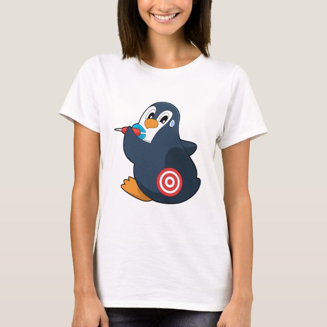Camiseta Penguin Darts Dart Dartboard (Anverso)