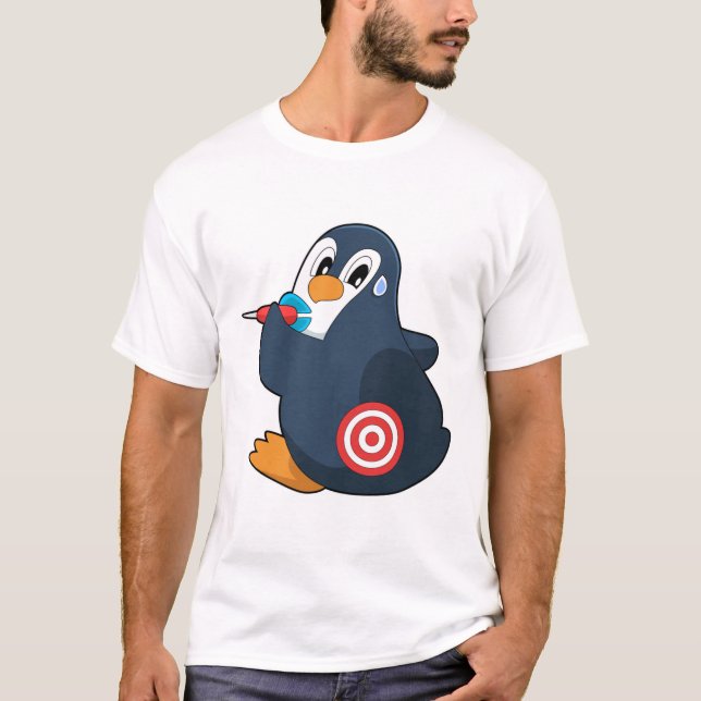 Camiseta Penguin Darts Dart Dartboard (Anverso)