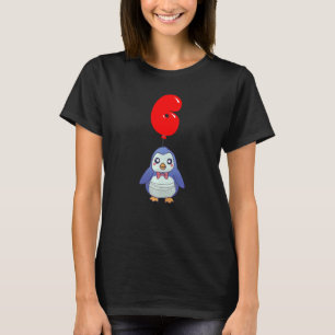 Camiseta Penguín de bebé lindo 6 niños de cumpleaños parte 