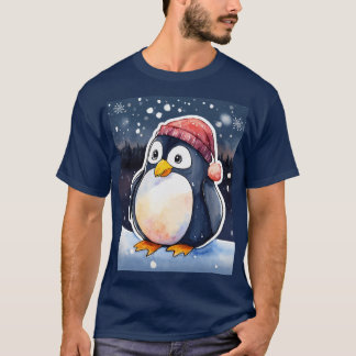 Camiseta Penguin de Invierno - Clima frío suave y