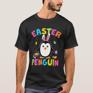 Camiseta Penguin de Pascua Cute conejo Pingüino Happ de Hu