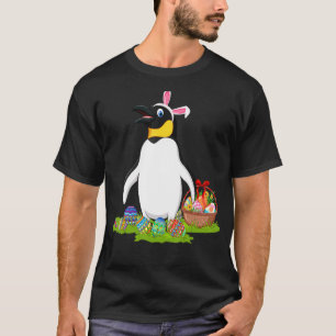 Camiseta Penguin Easter Egg Huning Bunny Penguin Easter Su