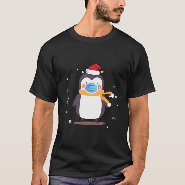 Camiseta Penguin Face Santa Penguin (Anverso)