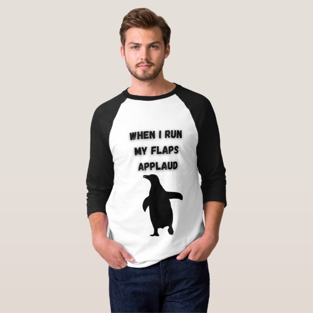 Camiseta penguin flaps applaud inappropriate embarrassing (Anverso completo)