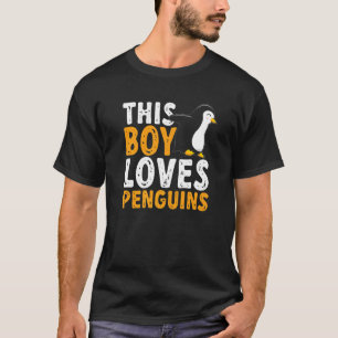 Camiseta Penguin Lover Niños Graciosos A Este Niño Le Encan