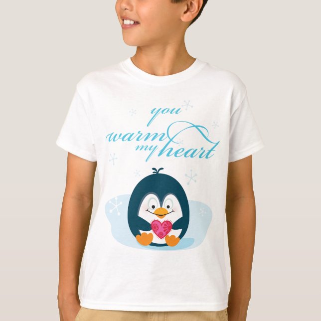 Camiseta PENGUIN "me calientas el corazón" (Anverso)