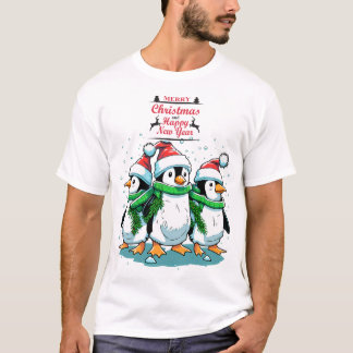 Camiseta Penguin Merry Christmas