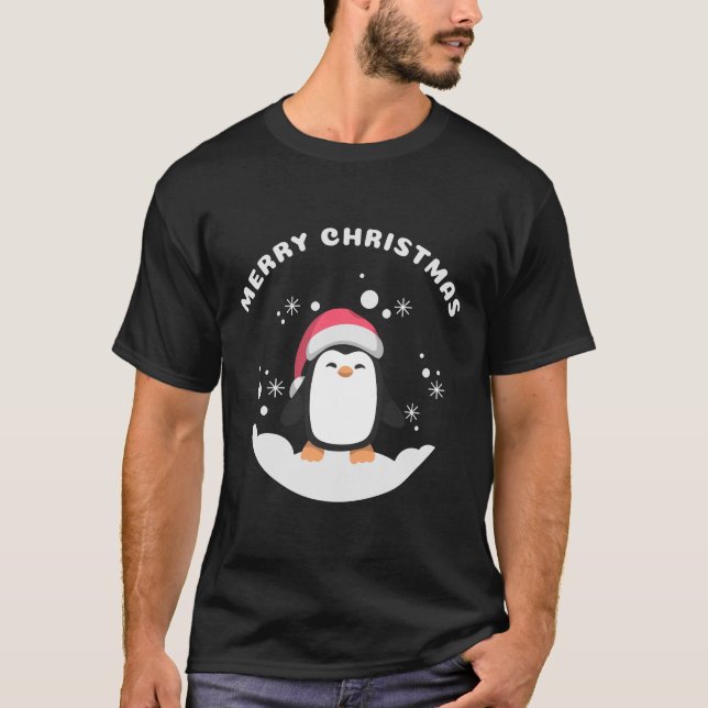 Camiseta Penguin Merry Christmas (Anverso)
