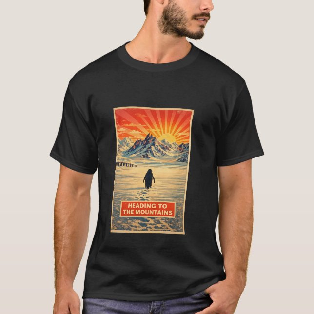 Camiseta penguin mountain tshirt (Anverso)