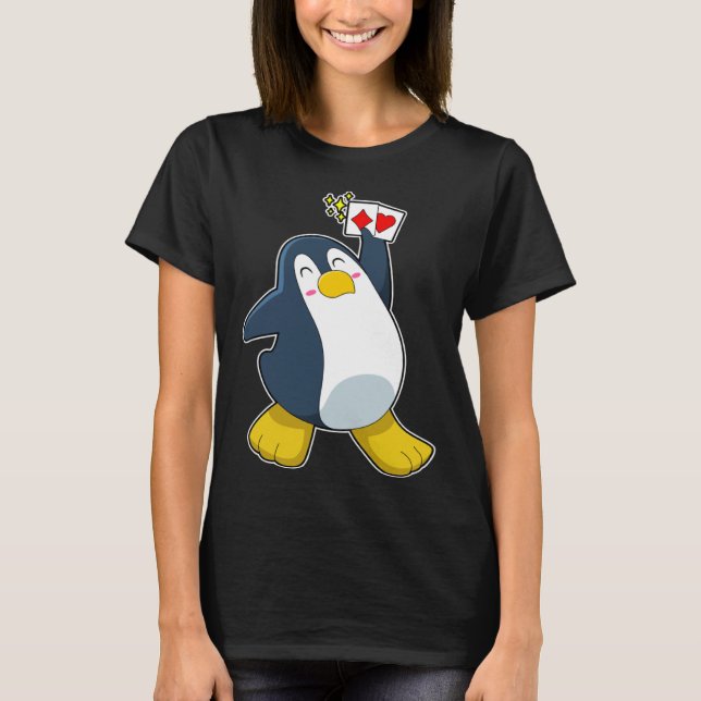 Camiseta Penguin Poker Poker cards Card game (Anverso)