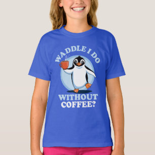 Camiseta Penguin Pun   Camilla que hago sin café