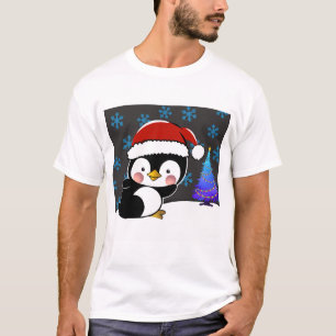 Camiseta Penguin Santa dice feliz Navidad