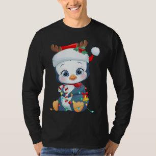 Camiseta Penguin Santa Hat Navidades Penguin Lovers Pajama