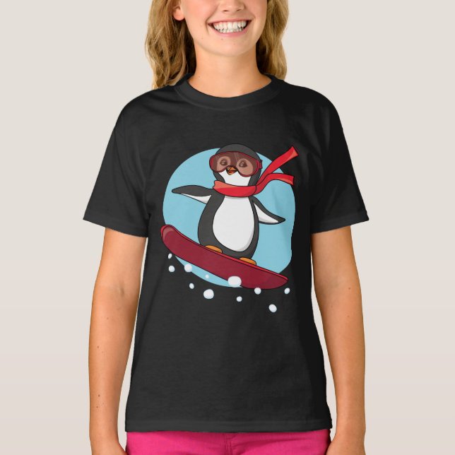 Camiseta Penguin Snowboarding (Anverso)