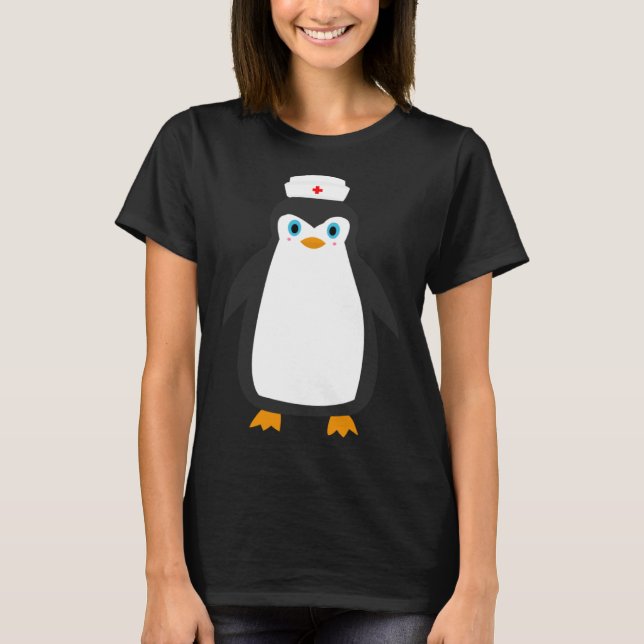Camiseta Penguin Wears Nurse Hat Nursing (Anverso)