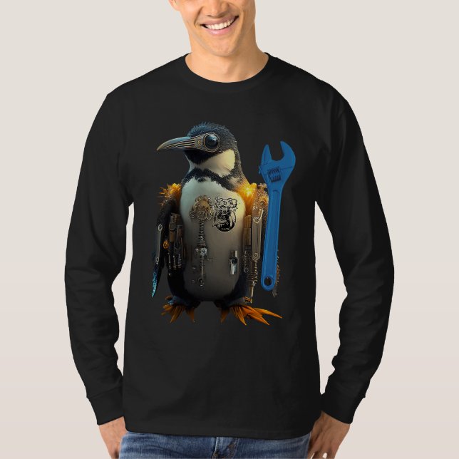 Camiseta Penguin with Blue Wrench (Anverso)