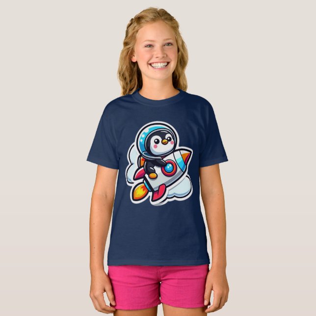 CAMISETA PENGUINA ESPACIAL (Anverso completo)