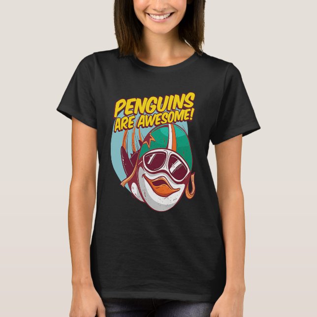 Camiseta Penguins Are Awesome Penguins Polar Animals (Anverso)