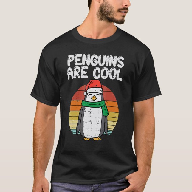 Camiseta Penguins Are Cool  Animal Christmas Xmas Men Women (Anverso)