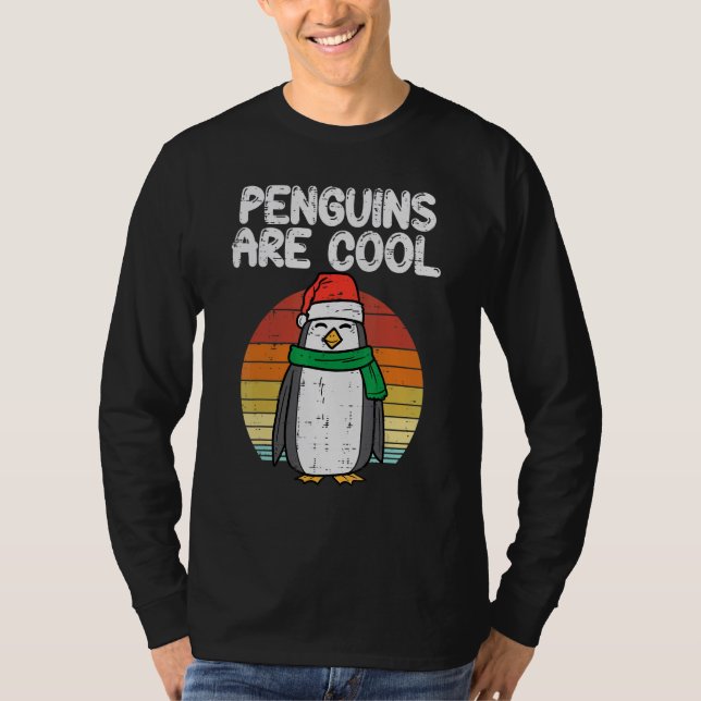 Camiseta Penguins Are Cool  Animal Christmas Xmas Men Women (Anverso)