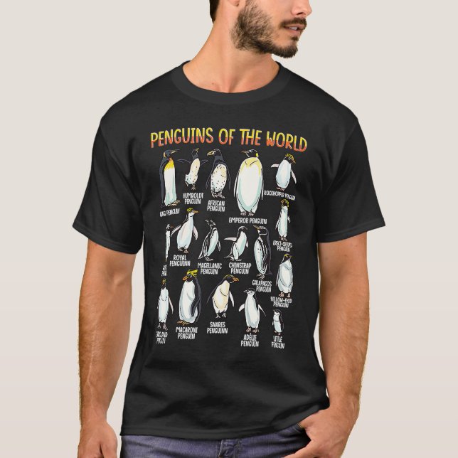 Camiseta Penguins of the World Zookeeper Sea Animal Penguin (Anverso)