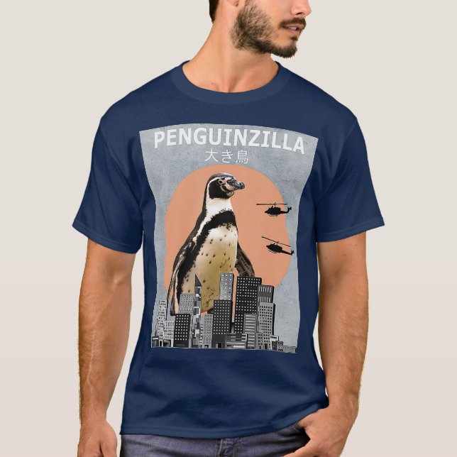 Camiseta Penguinzilla Penguin Bird  Funny Gift (Anverso)
