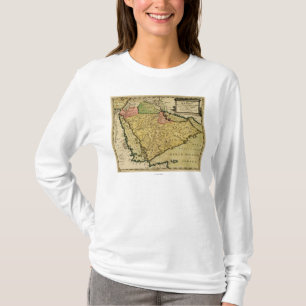 Camiseta Península árabe del mapa de Oriente Medio