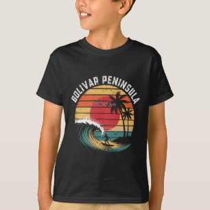 Camiseta Península de Bolívar Texas Playa Surfing