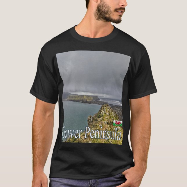 Camiseta Península de Gower, Gales (Anverso)