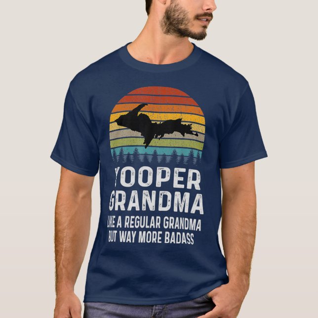 Camiseta Península superior Michigan obsequia a Yooper Abue (Anverso)