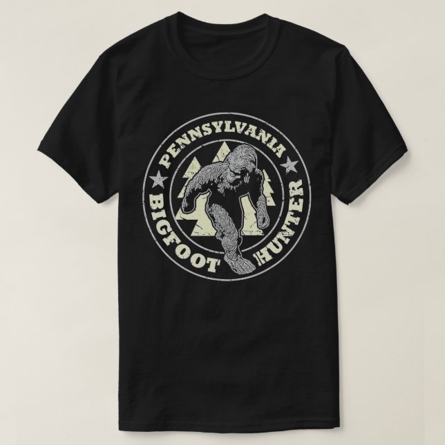 Camiseta Pennsylvania Bigfoot Hunter cree en el orgullo del (Diseño del anverso)