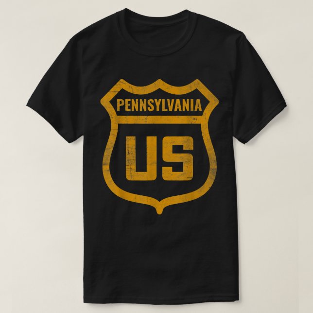 Camiseta Pennsylvania - Carretera estadounidense con proble (Diseño del anverso)
