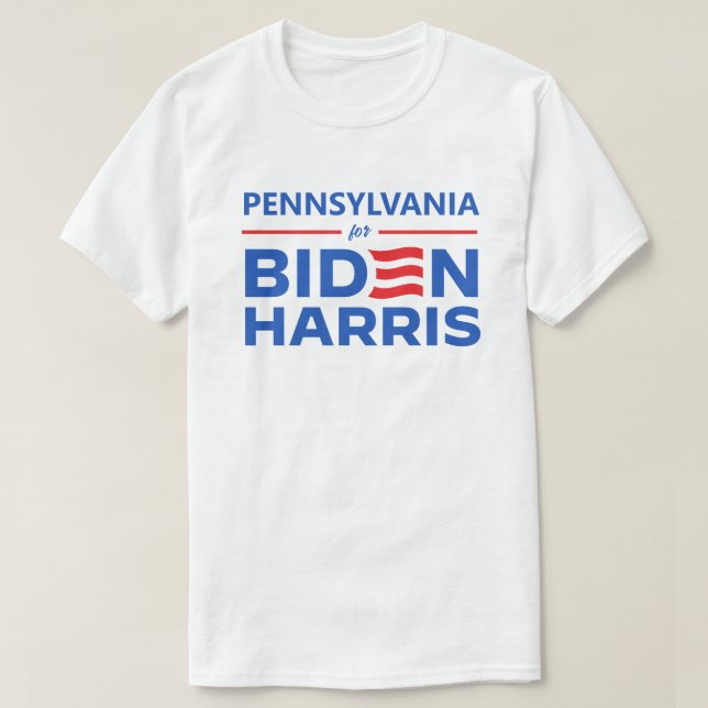 Camiseta Pennsylvania para Biden Harris (Diseño del anverso)