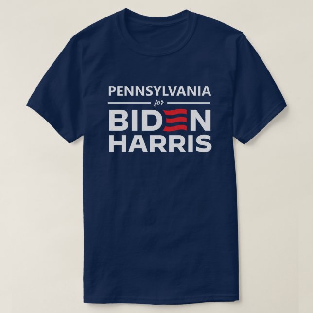 Camiseta Pennsylvania para Biden Harris (Diseño del anverso)