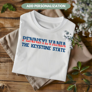 Camiseta Pennsylvania Patriotic El Personalizado del Estado
