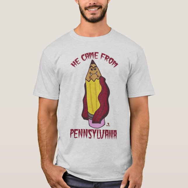 Camiseta Pennsylvania Pencil Vampire Fun Personalizado Art (Anverso)