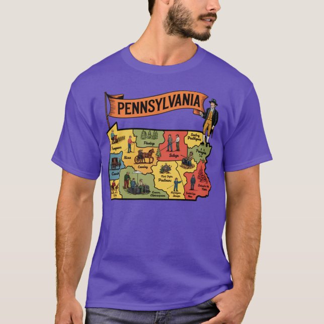 Camiseta Pennsylvania - Turismo de época (Anverso)