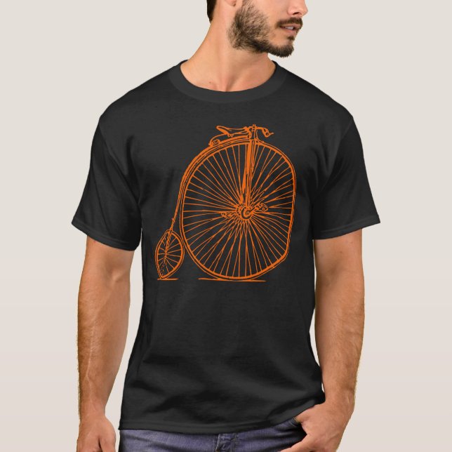 Camiseta Penny Farthing - Naranja (Anverso)