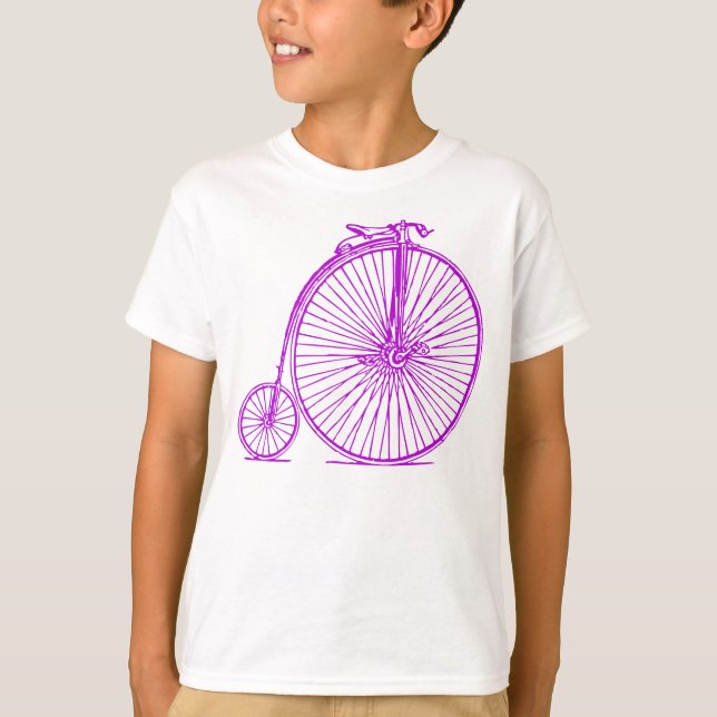 Camiseta Penny Farthing - Púrpura (Anverso)