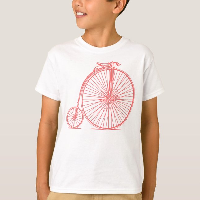 Camiseta Penny Farthing - Rosa tropical (Anverso)